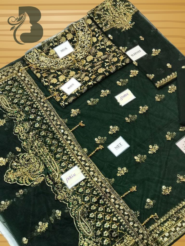 Maria B Inspired – Black Wedding Saree
