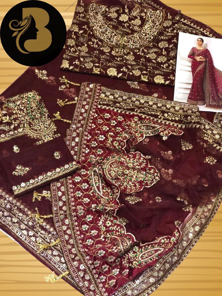 Maria B Inspired – Black Wedding Saree