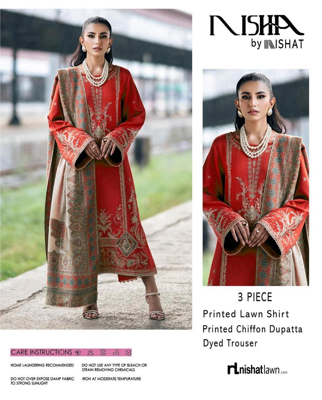 Nishat – Premium Printed Lawn 3-Piece Suit