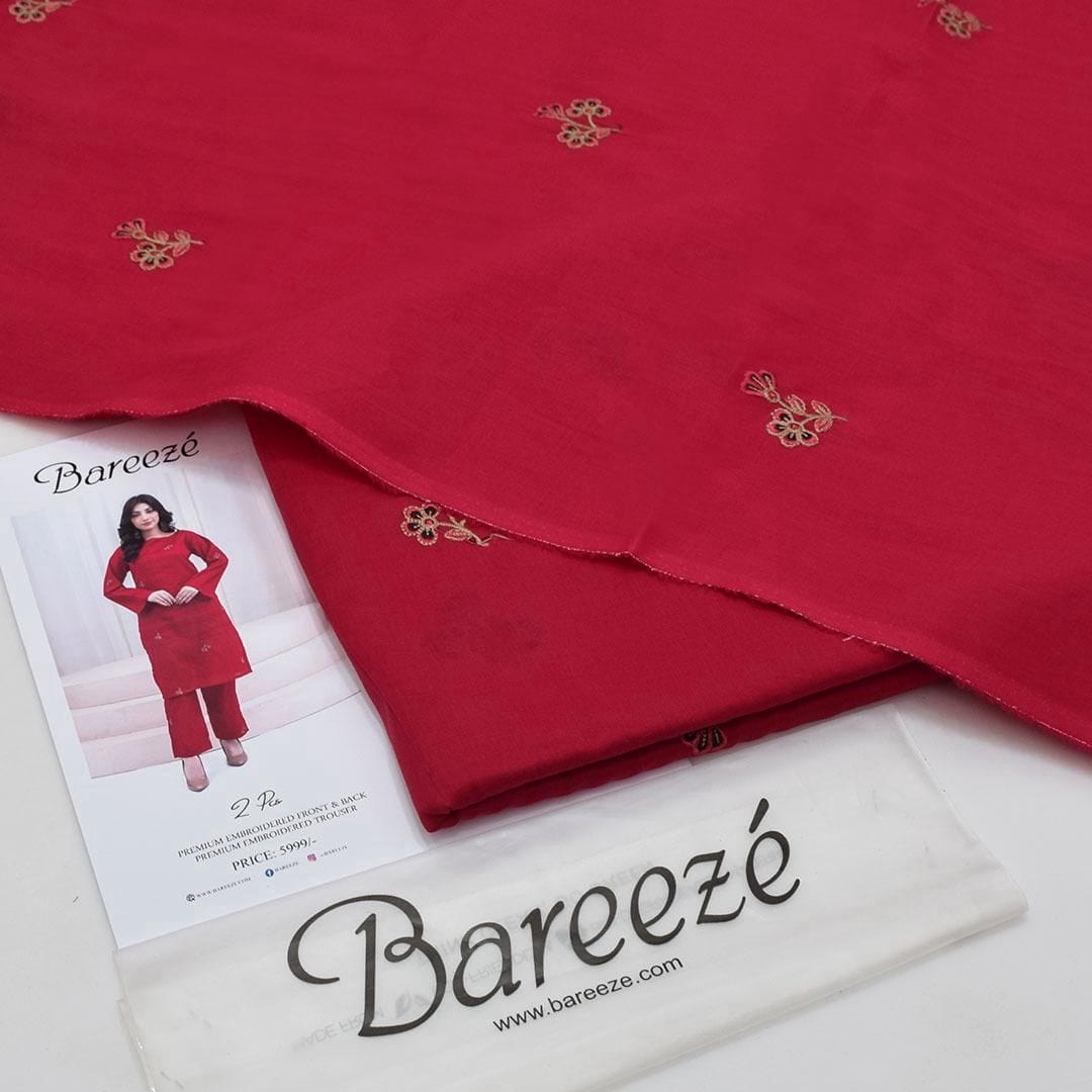 Bareeze Inspired 2PC Lawn Suit – Embroidered Elegance