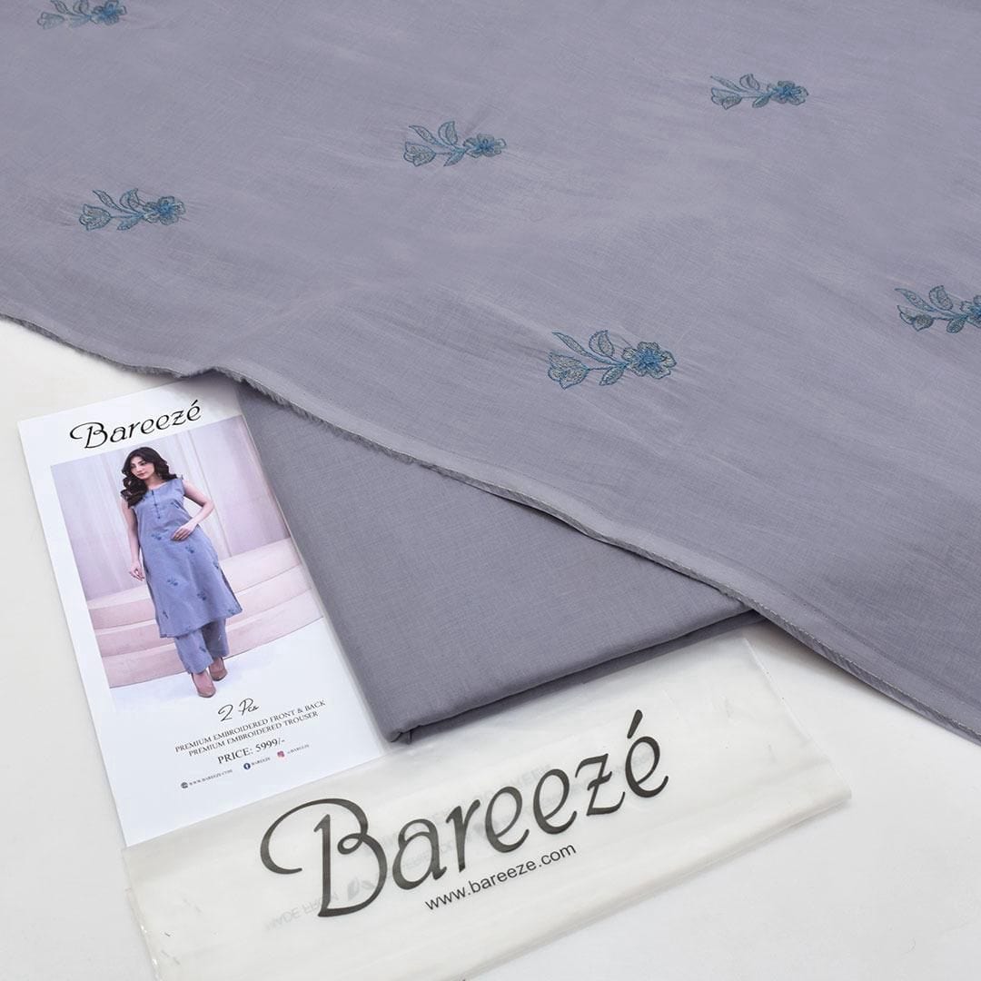 Bareeze Inspired 2PC Lawn Suit – Embroidered Elegance