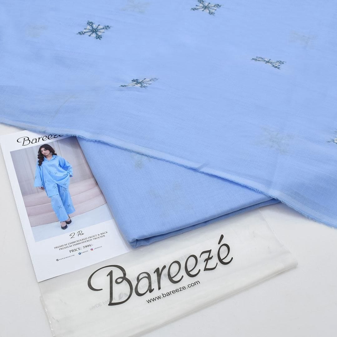 Bareeze Inspired 2PC Lawn Suit – Embroidered Elegance