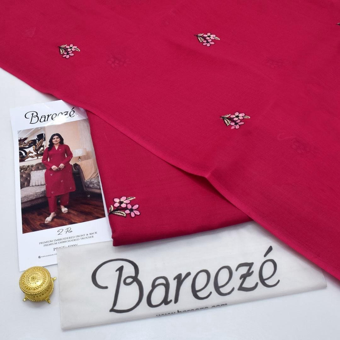Bareeze Inspired 2PC Lawn Suit – Embroidered Elegance