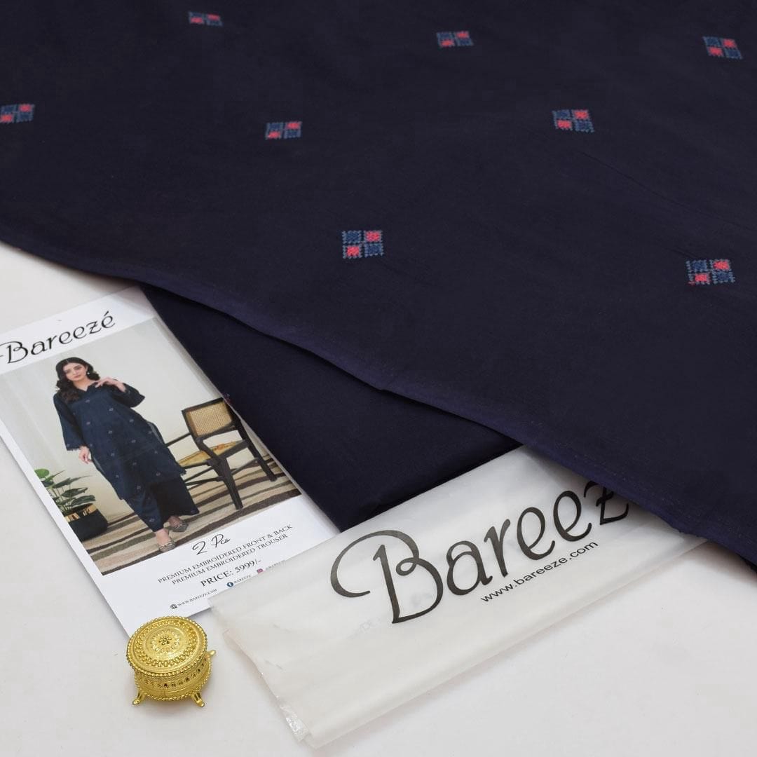 Bareeze Inspired 2PC Lawn Suit – Embroidered Elegance
