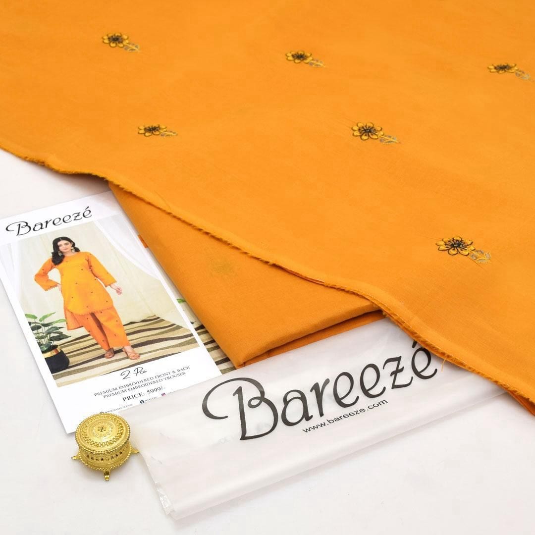 Bareeze Inspired 2PC Lawn Suit – Embroidered Elegance