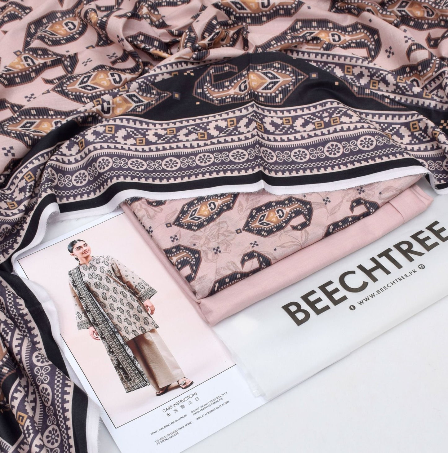 Beechtree 3-Piece Printed Lawn Suit