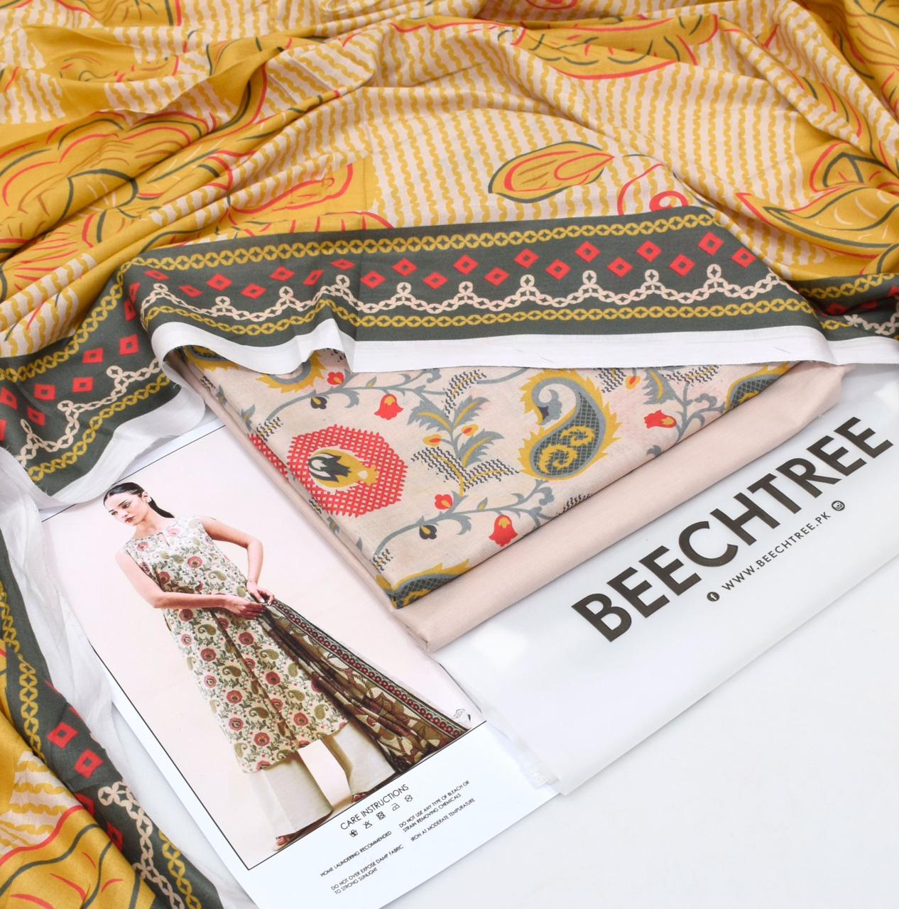 Beechtree 3-Piece Printed Lawn Suit