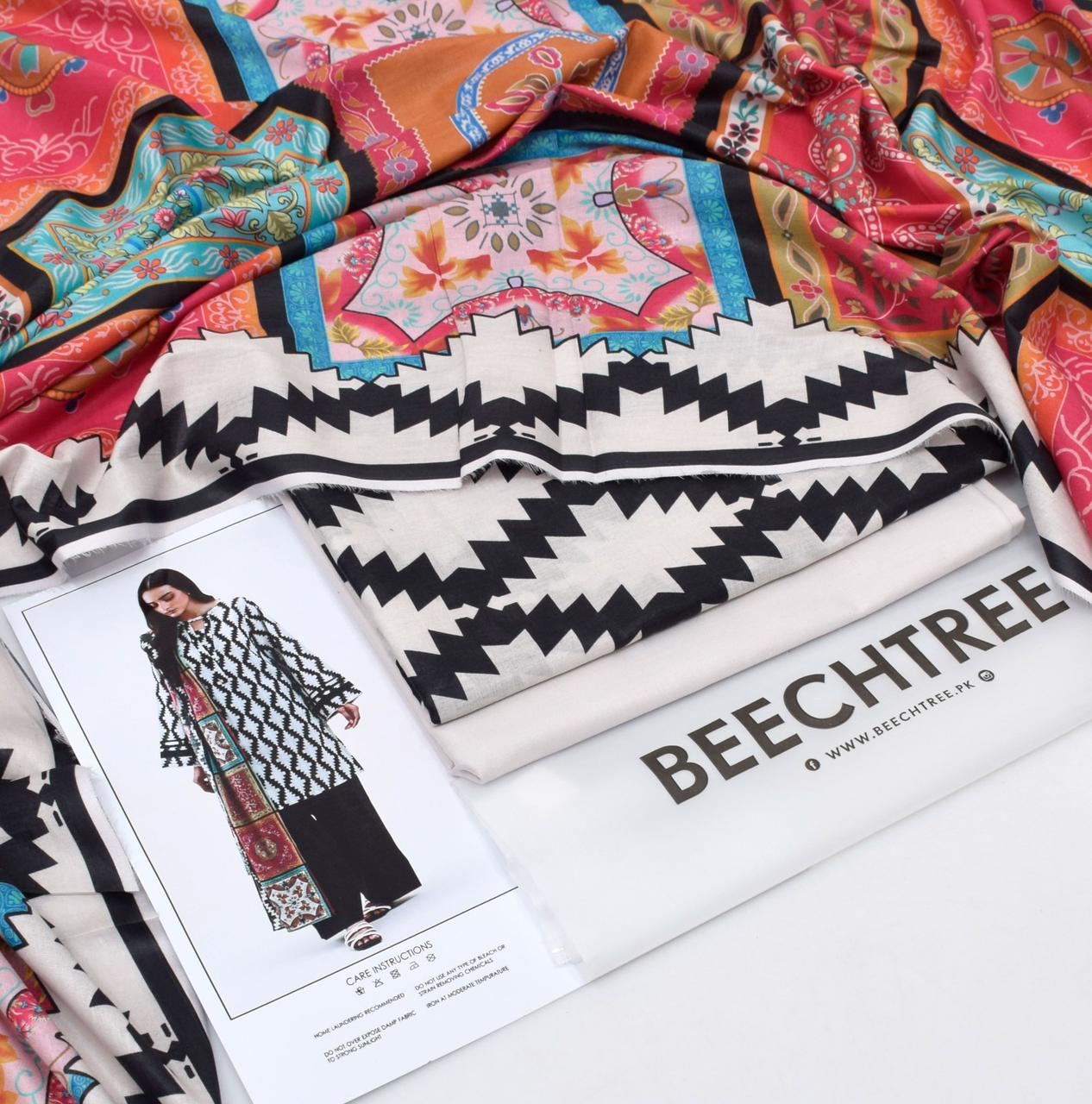 Beechtree 3-Piece Printed Lawn Suit