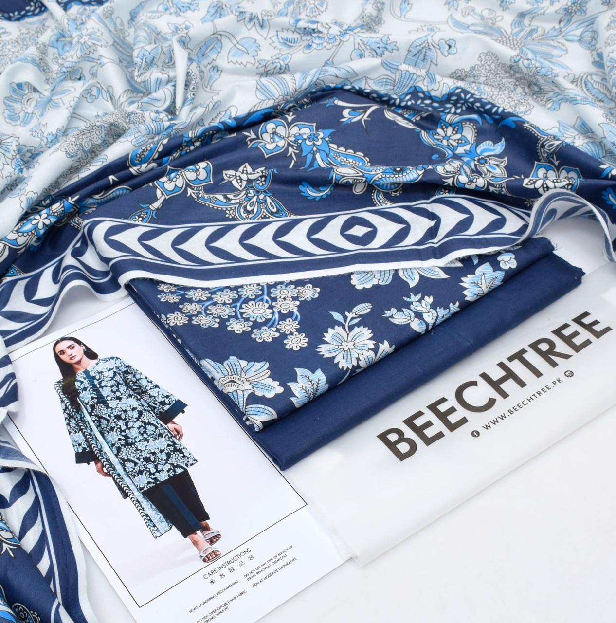 Beechtree 3-Piece Printed Lawn Suit
