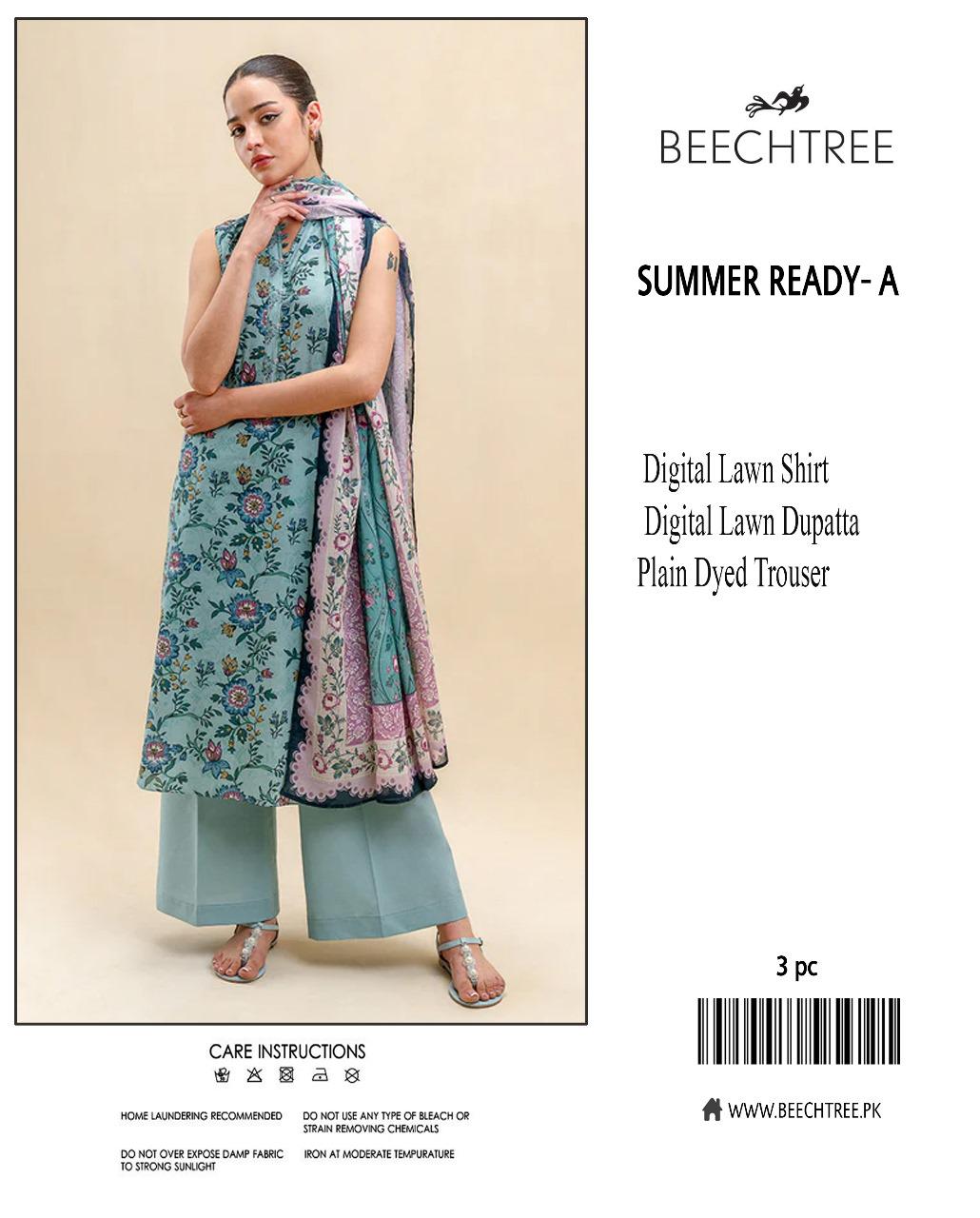 Beechtree 3-Piece Printed Lawn Suit