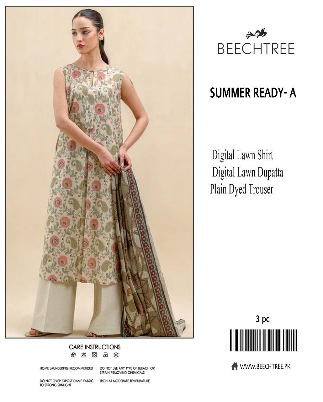 Beechtree 3-Piece Printed Lawn Suit