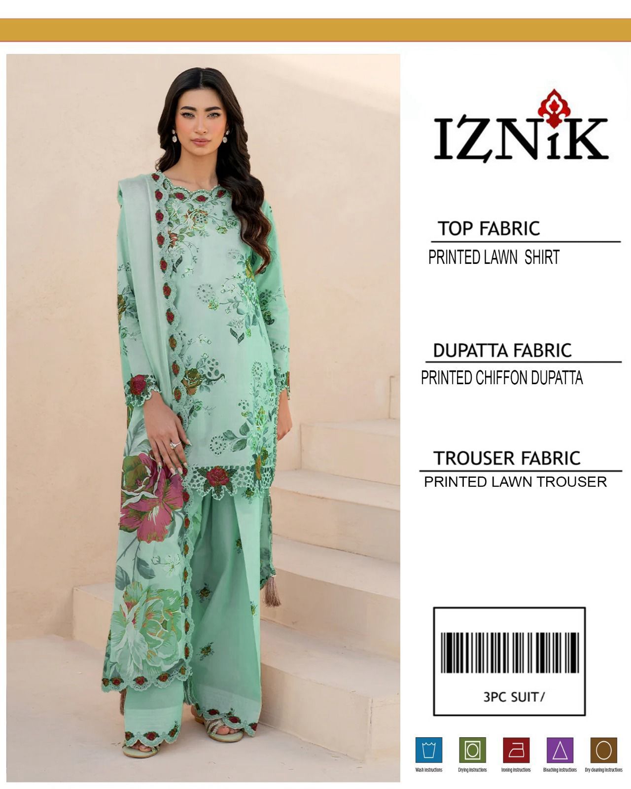 Iznik-Inspired Lawn Suit