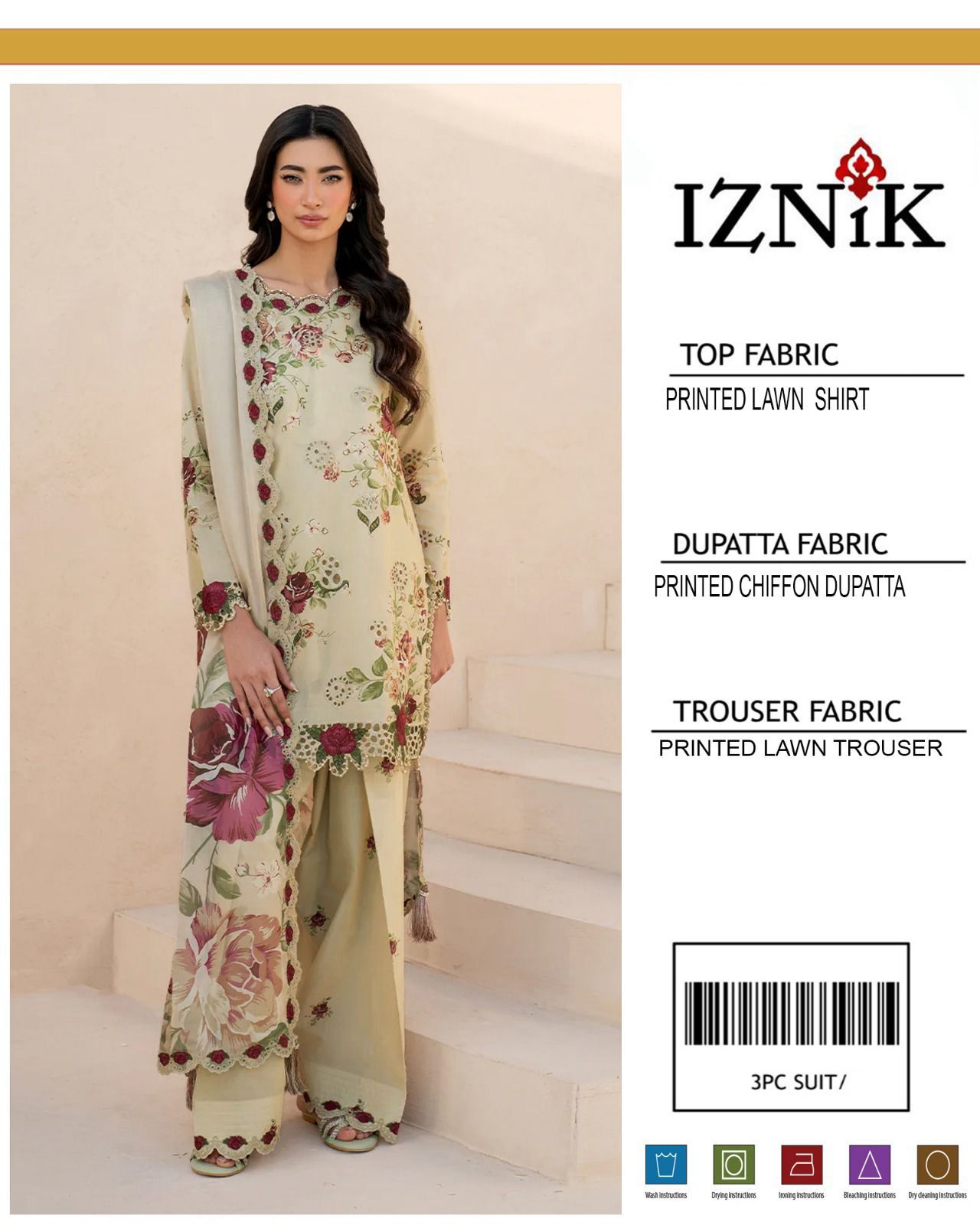 Iznik-Inspired Lawn Suit
