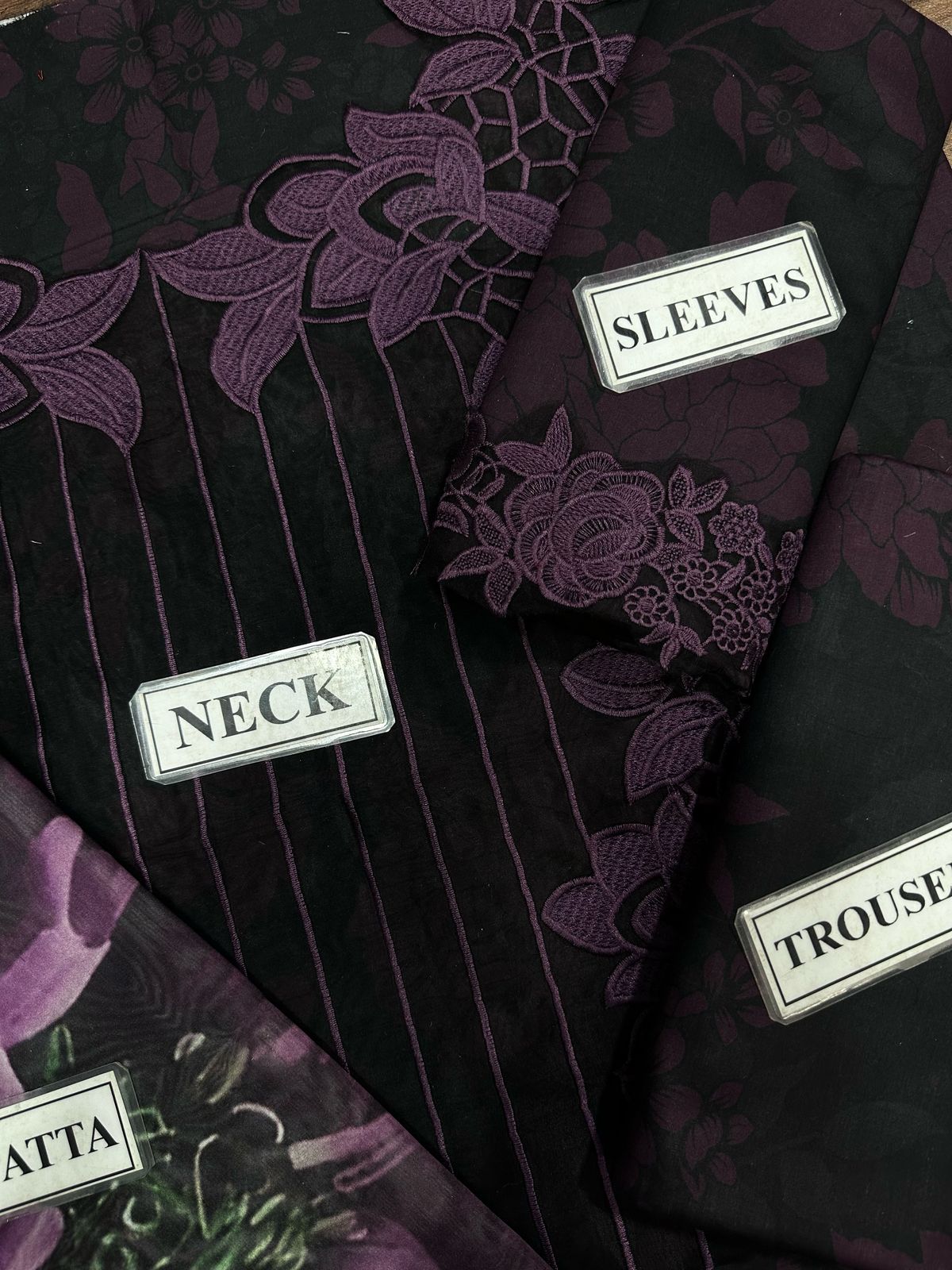 IZNIK Inspired – Unstitched Lawn Suit with Silk Dupatta