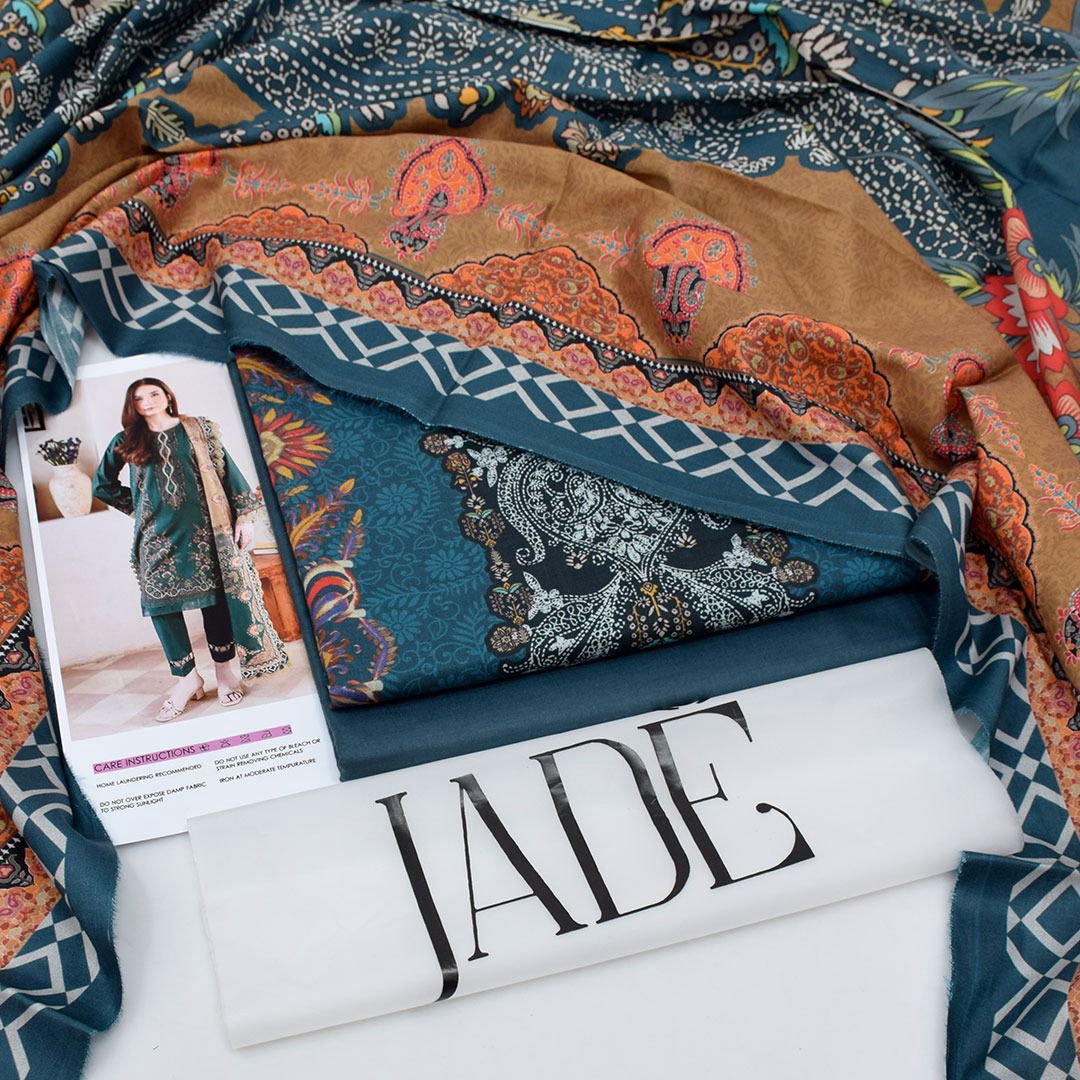 Jade-Inspired Printed Lawn Suit