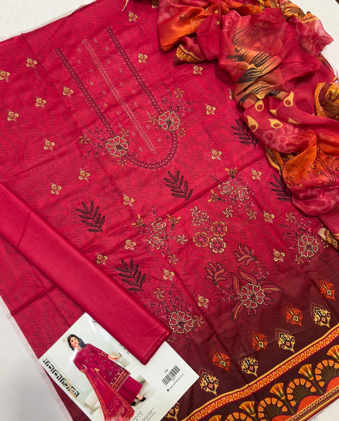 Sapphire Inspired Embroidered Lawn Suit