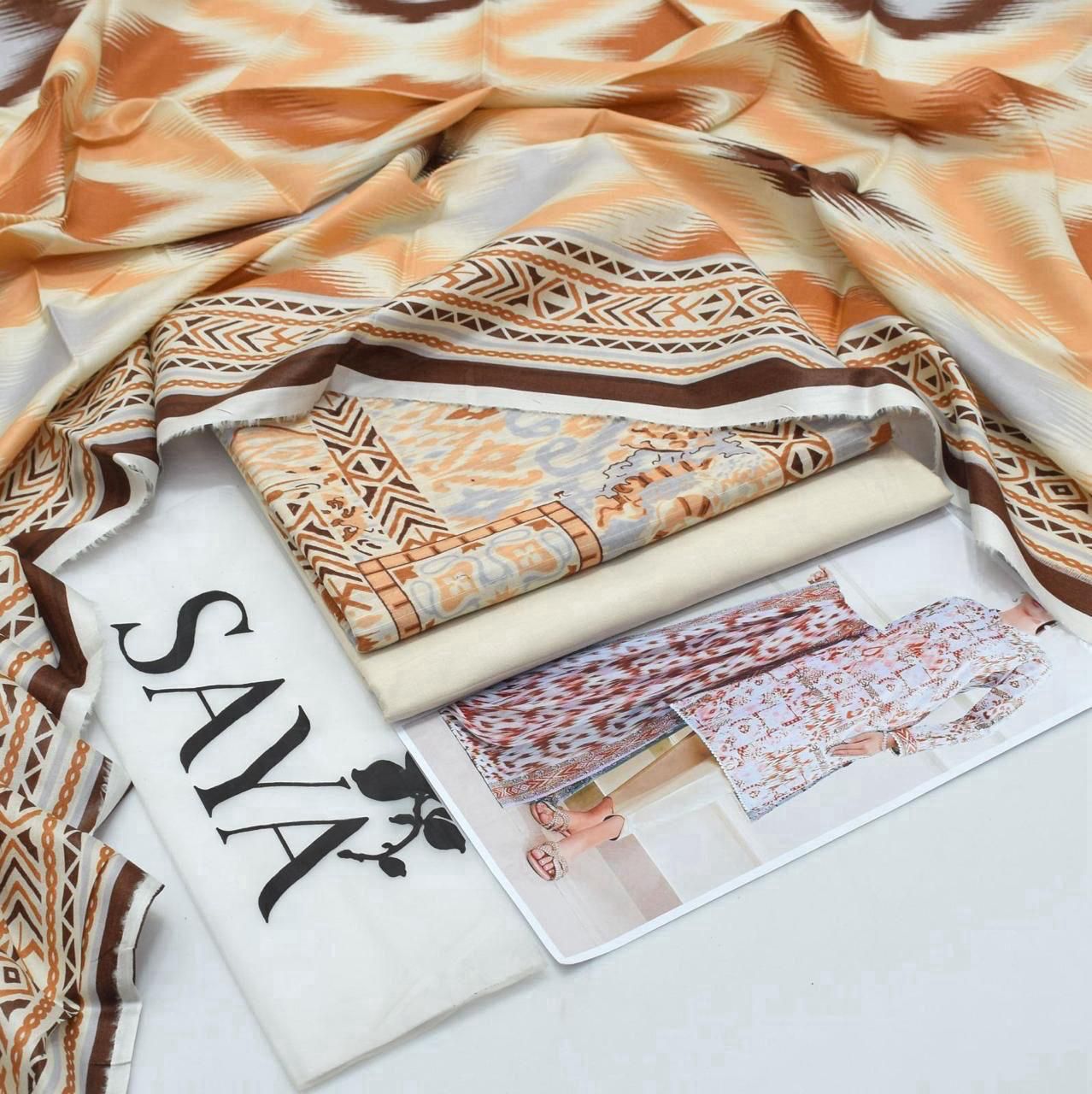 Saya Tana Dora – Lawn Suit (Unstitched)