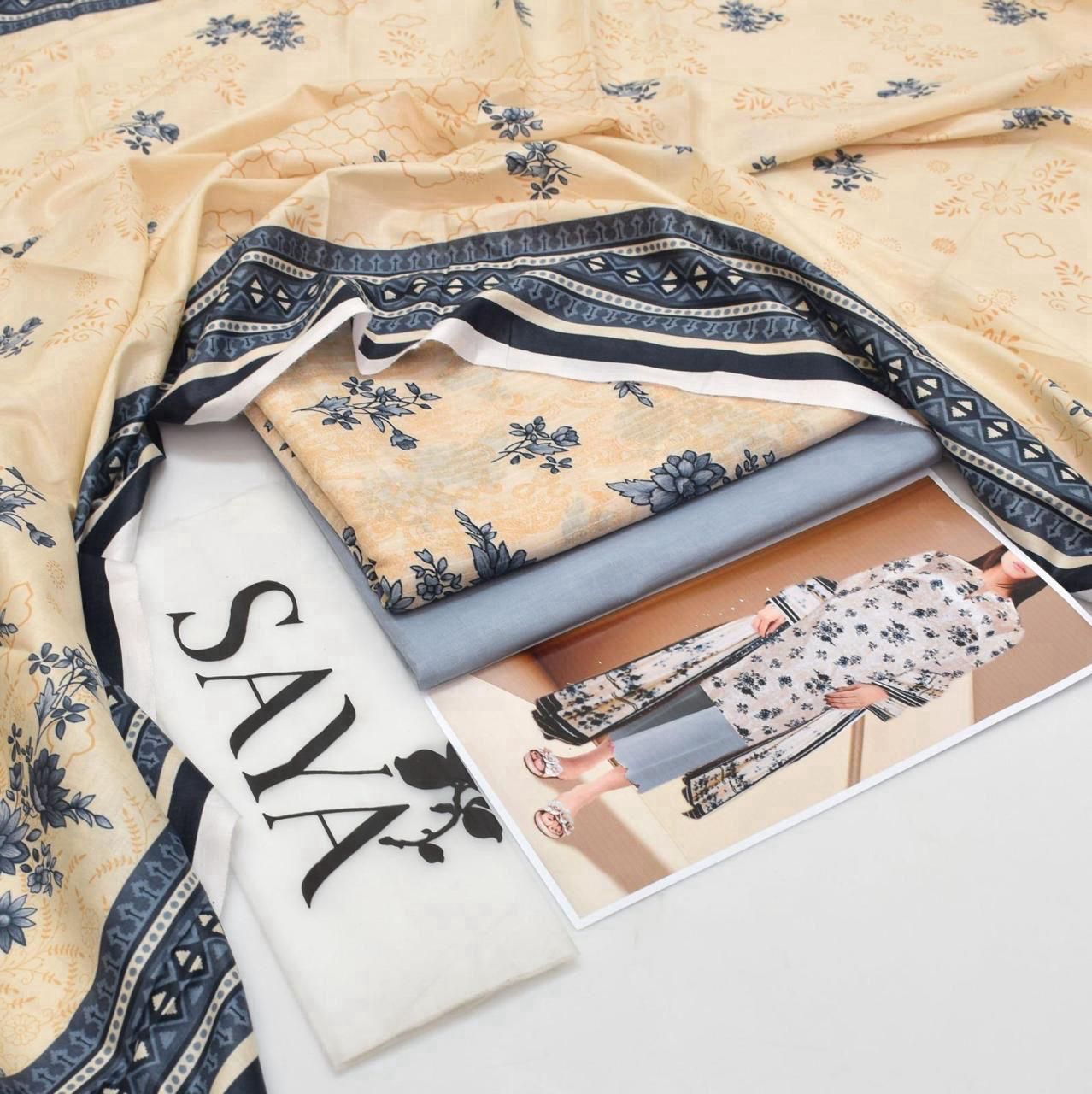 Saya Tana Dora – Lawn Suit (Unstitched)