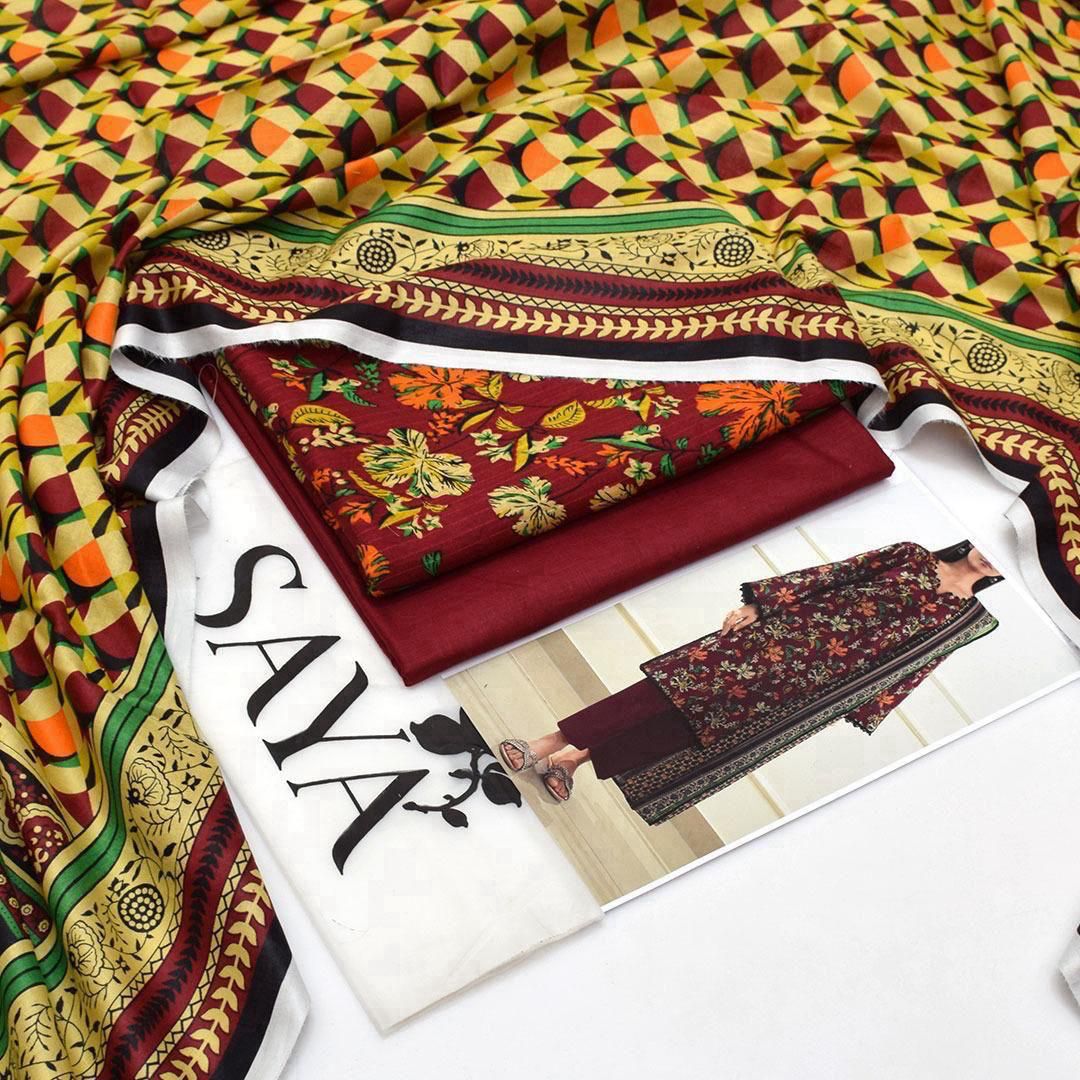 Saya Tana Dora – Lawn Suit (Unstitched)