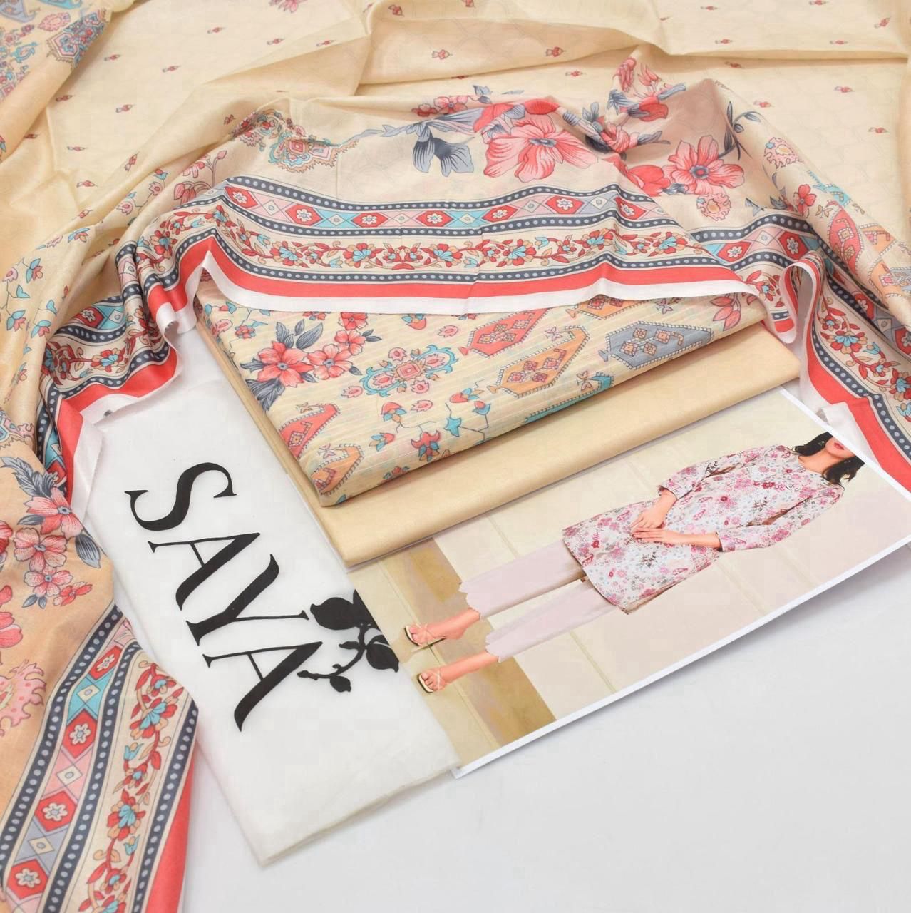 Saya Tana Dora – Lawn Suit (Unstitched)