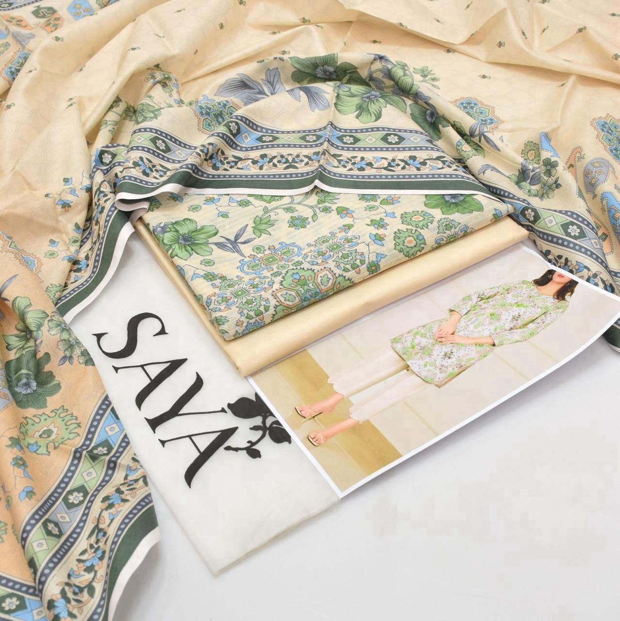 Saya Tana Dora – Lawn Suit (Unstitched)