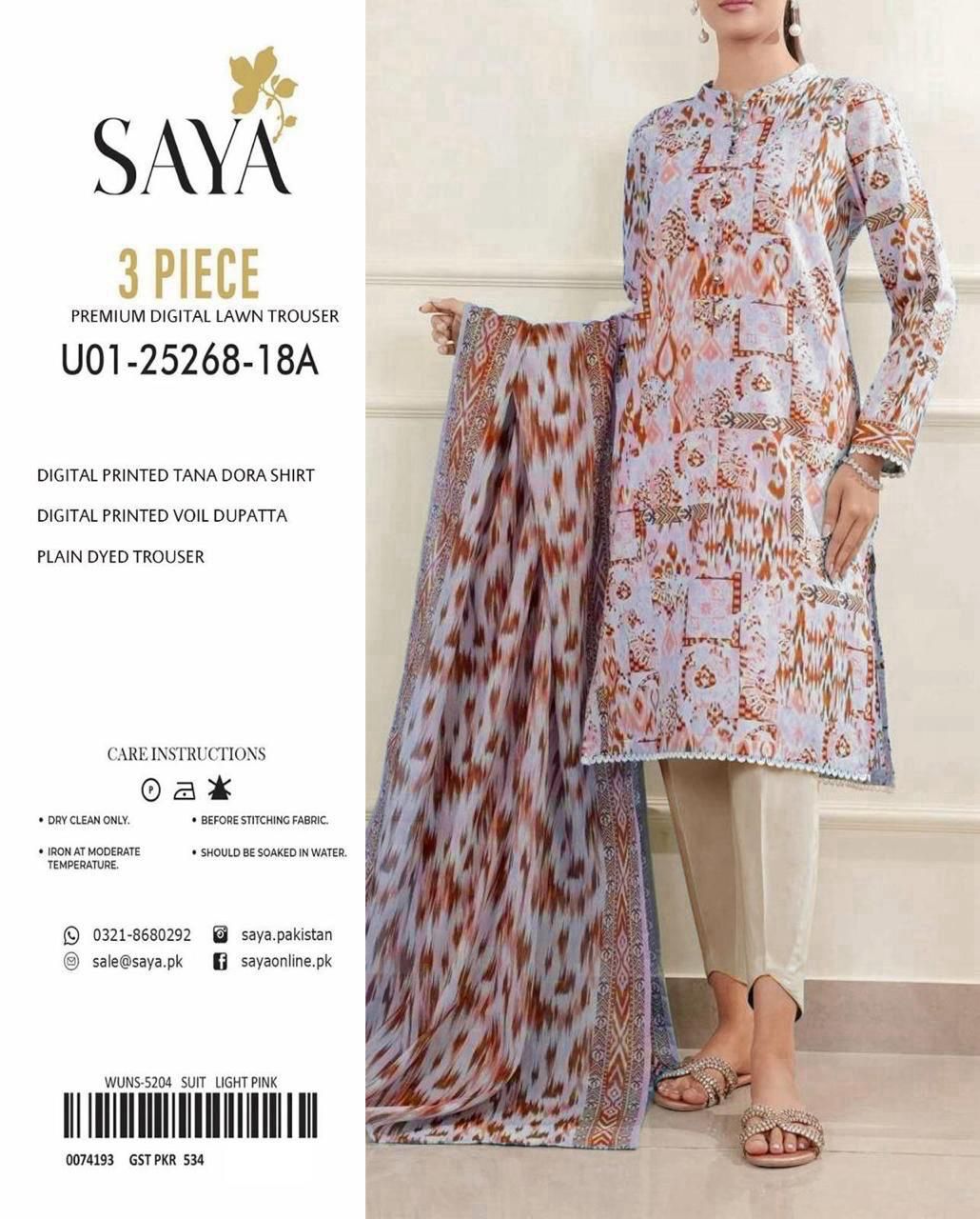 Saya Tana Dora – Lawn Suit (Unstitched)