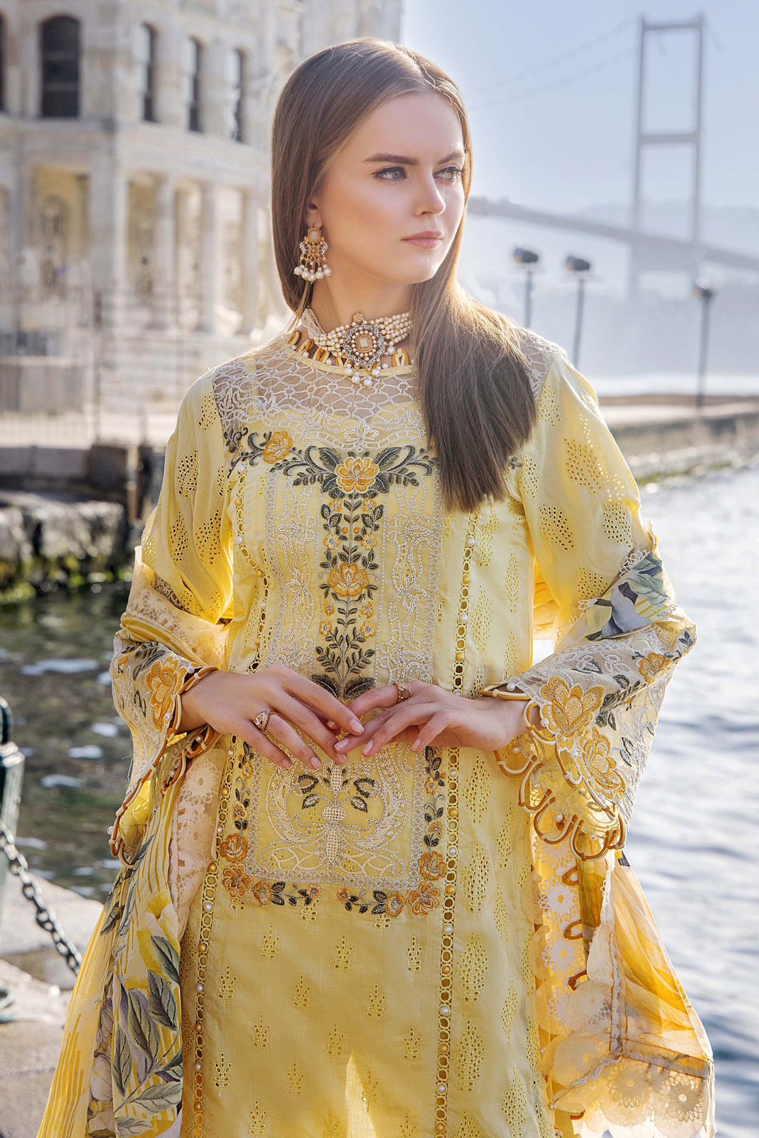 Adan Libas – Luxury Chikankari Lawn 3-Piece Suit with Silk Dupatta