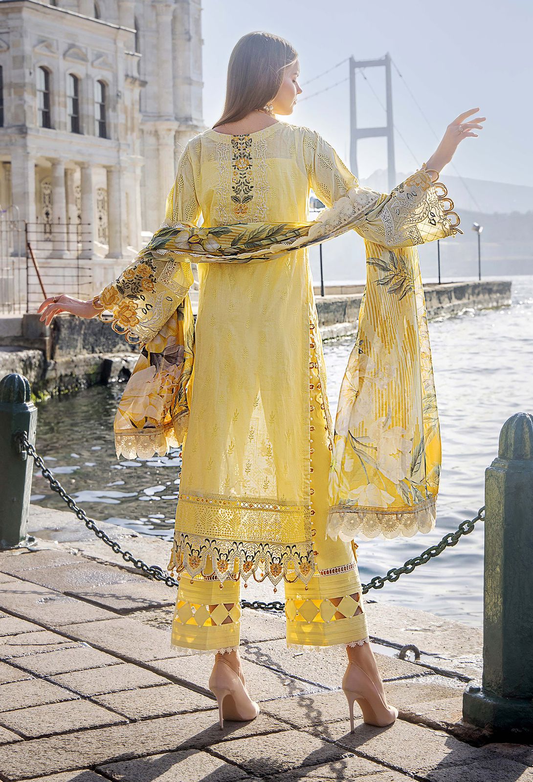 Adan Libas – Luxury Chikankari Lawn 3-Piece Suit with Silk Dupatta