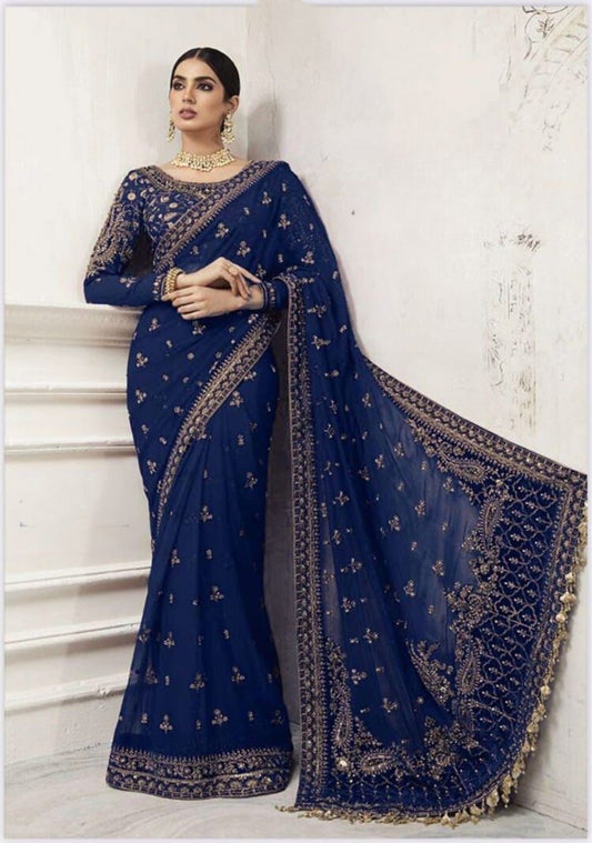 Maria B Inspired – Black Wedding Saree