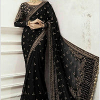 Maria B Inspired – Black Wedding Saree