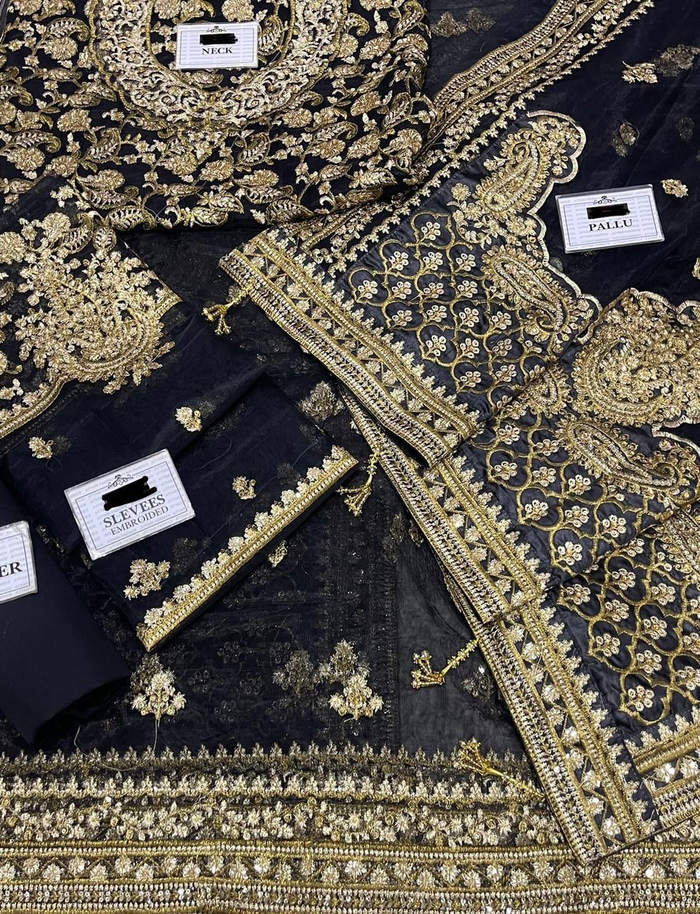 Maria B Inspired – Black Wedding Saree