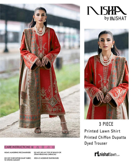 Nishat – Premium Printed Lawn 3-Piece Suit