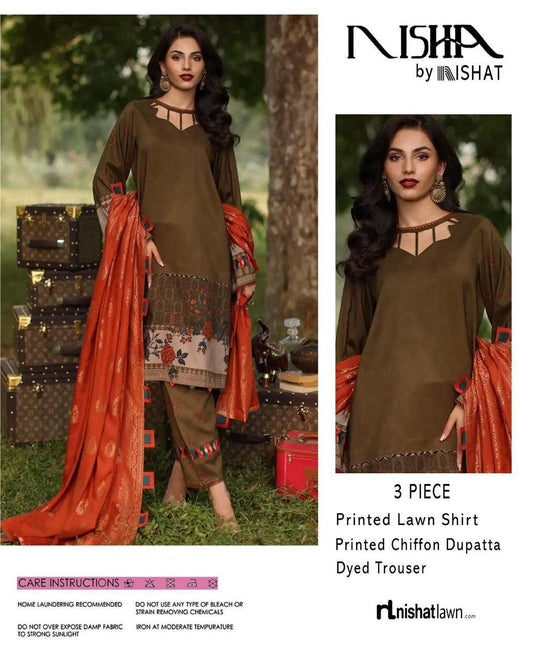Nishat – Premium Printed Lawn 3-Piece Suit