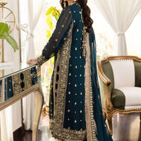 ASIM JOFA – Blue Chiffon Embroidered 3-Piece Suit 💙