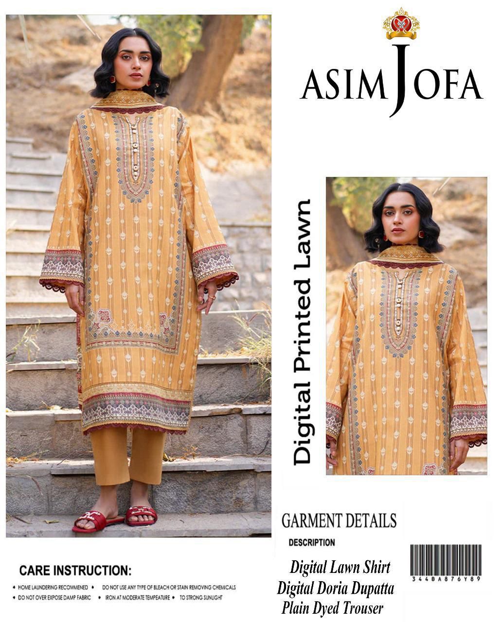 Asim Jofa-Inspired 3-Piece Printed Lawn Suit