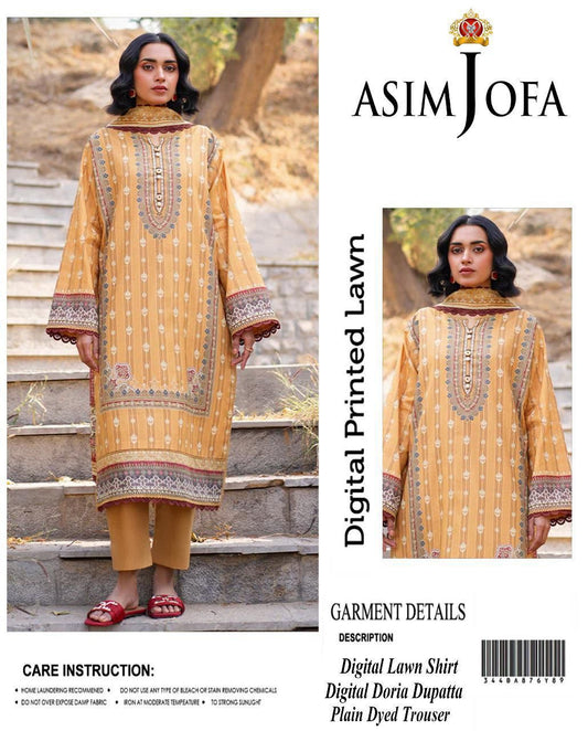 Asim Jofa-Inspired 3-Piece Printed Lawn Suit