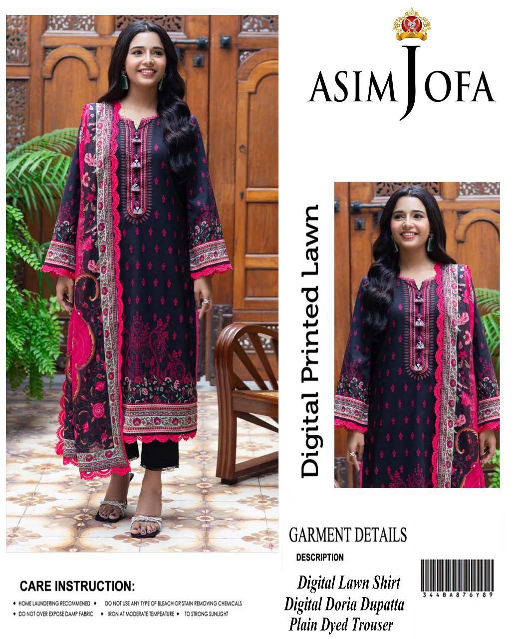 Asim Jofa-Inspired 3-Piece Printed Lawn Suit