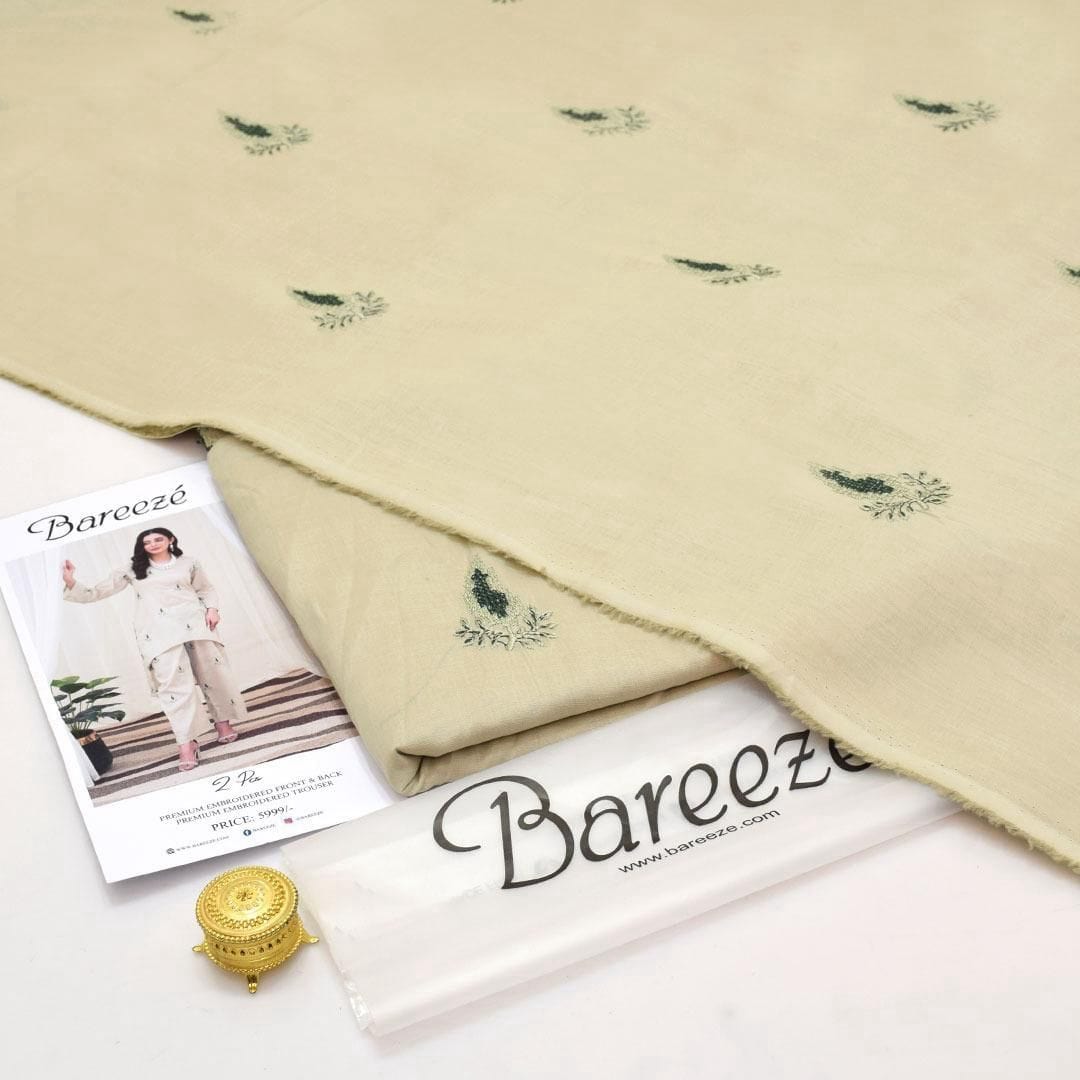 Bareeze Inspired 2PC Lawn Suit – Embroidered Elegance