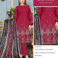 Bareeze Inspired 3-Piece Embroidered Lawn Suit – Unstitched