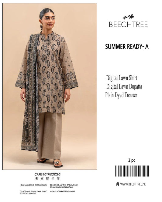 Beechtree 3-Piece Printed Lawn Suit