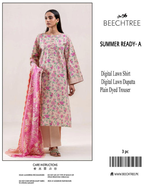 Beechtree 3-Piece Printed Lawn Suit