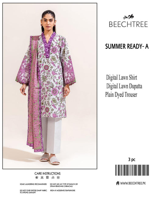 Beechtree 3-Piece Printed Lawn Suit