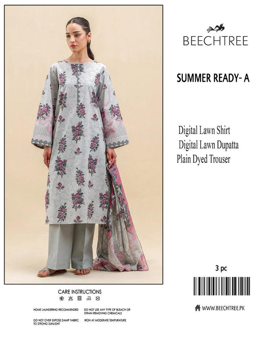 Beechtree 3-Piece Printed Lawn Suit