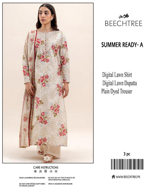 Beechtree 3-Piece Printed Lawn Suit