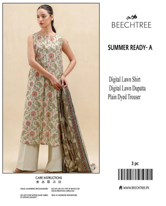 Beechtree 3-Piece Printed Lawn Suit