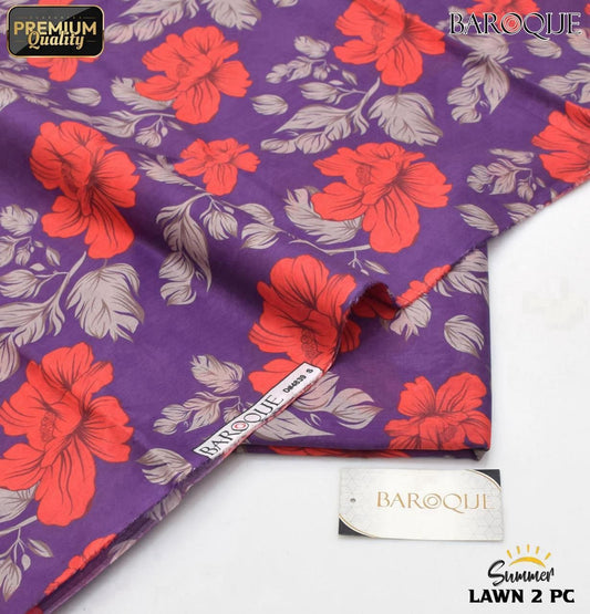 Baroque-Inspired 2-Piece Digital Printed Lawn Suit
