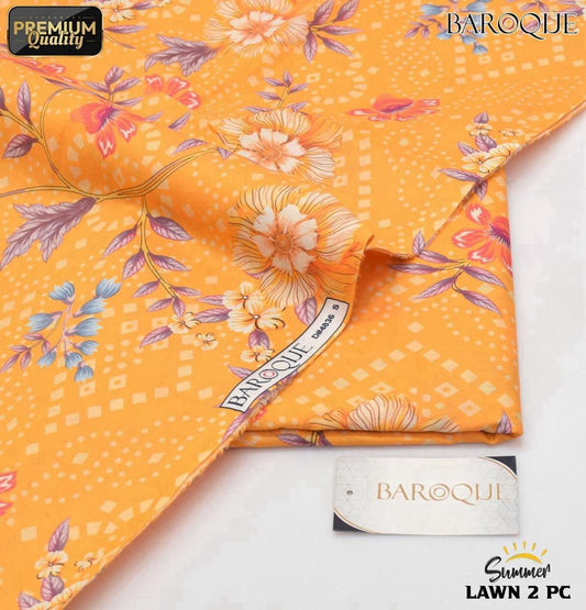 Baroque-Inspired 2-Piece Digital Printed Lawn Suit