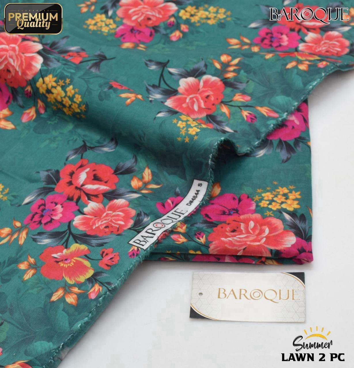 Baroque-Inspired 2-Piece Digital Printed Lawn Suit