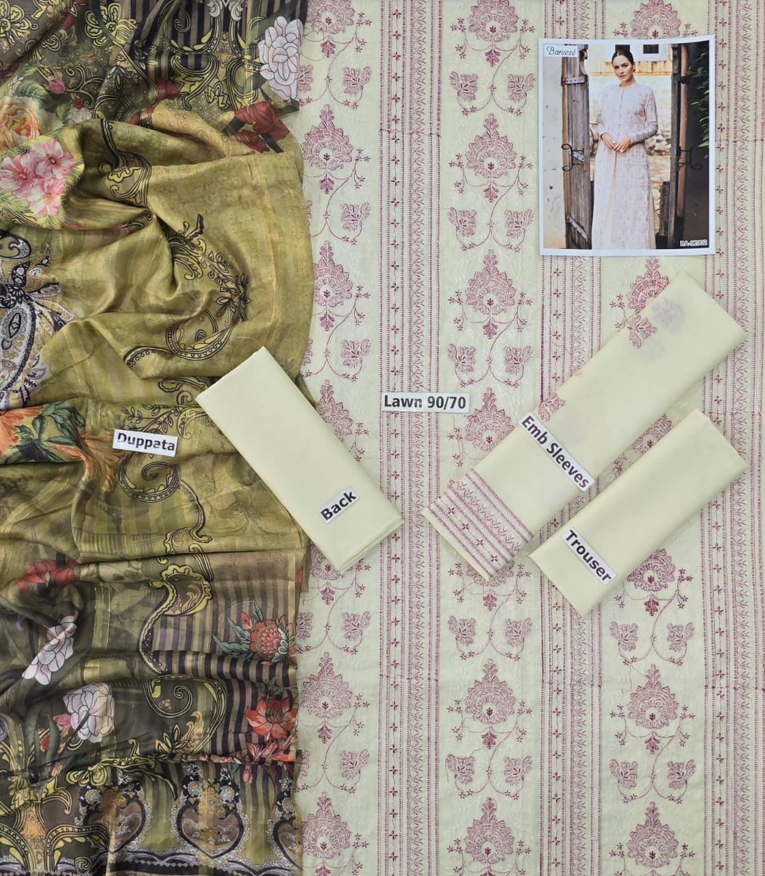 Breeze Inspired 3-Piece Embroidered Lawn Suit