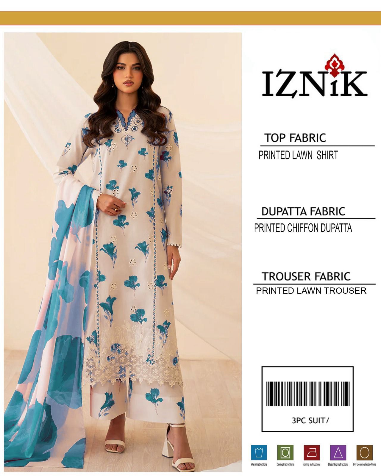 Iznik-Inspired Lawn Suit